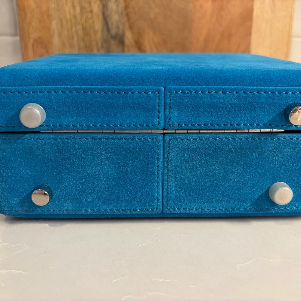 ππ Brandon Blackwood Suede Aqua Blue Kendrick Trunk NWT - Picture 12 of 12